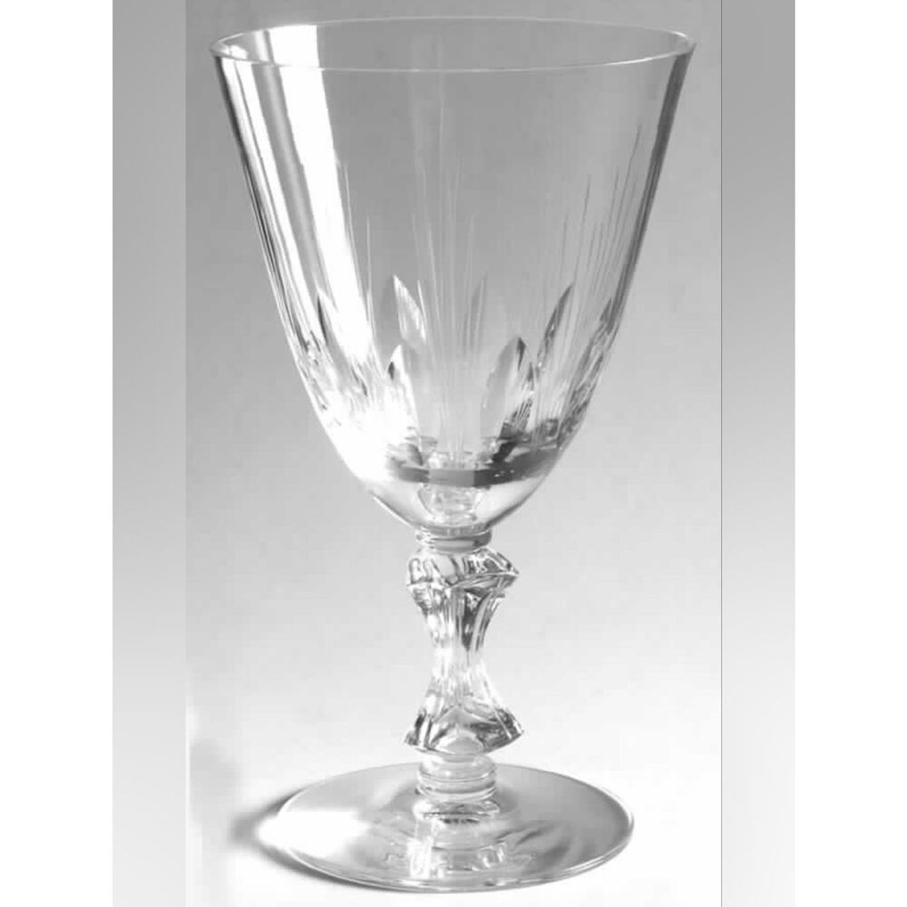 Vintage Tiffen-Franciscan Blown Glass Water Goblets Corona Pattern Set of 4